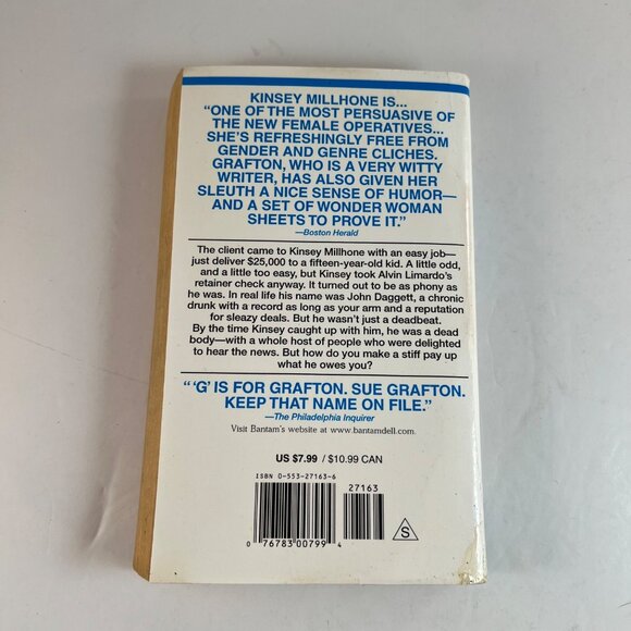 Sue Grafton Alphabet Mysteries Paperbacks D F H Q Lot of 4 Kinsey Millhone - Picture 6 of 14